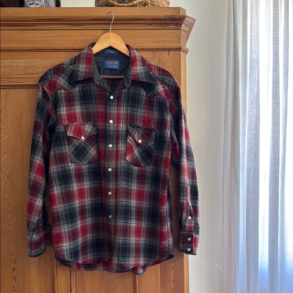 Pendleton Red and Black Casual Button Down Shirt